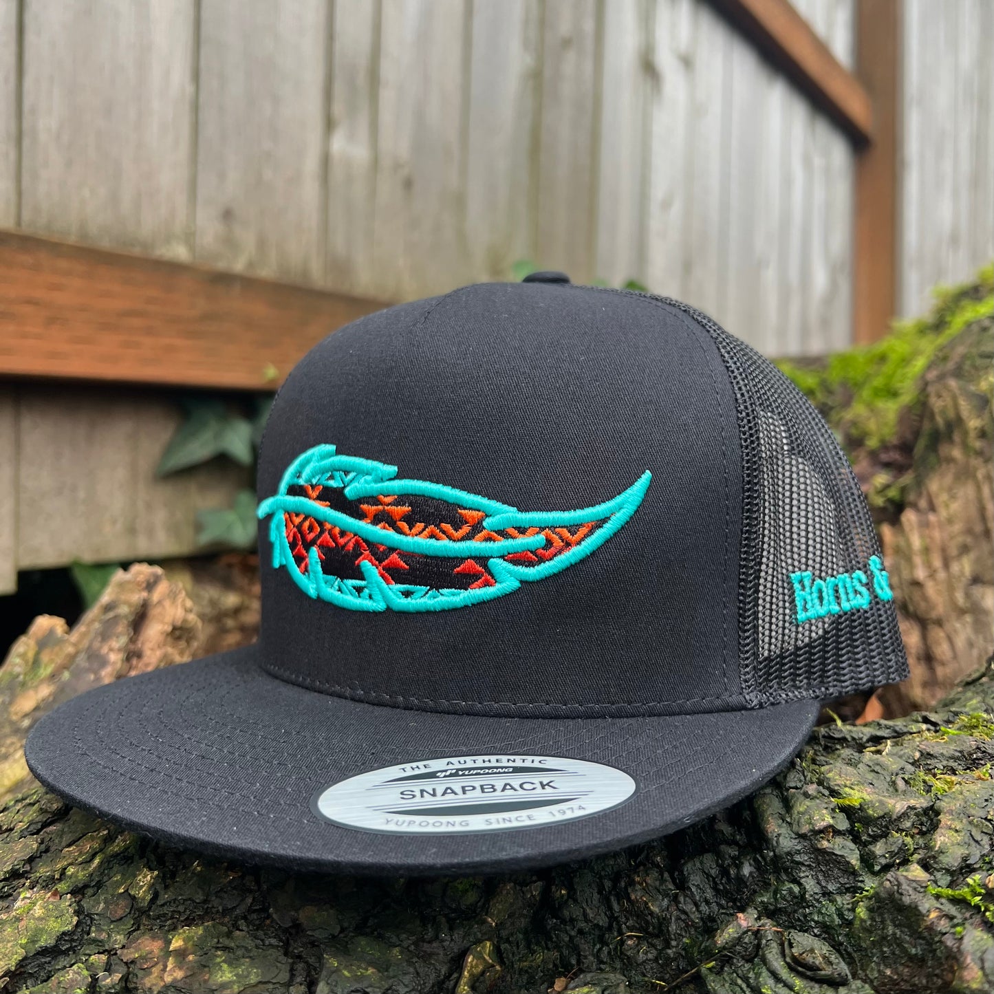 Feather Black Turquoise